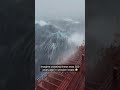 Power of Ocean 🌊 Would you work as crew in this ship ? #oceanwaves #oceanstorm #cargoship