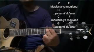 Tutorial KUNCI GITAR YA MAULANA - NISSA SABYAN GAMBUS | cocok untuk pemula