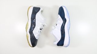 A Review and Comparison of The Air Jordan 11 XI Blue Snakeskin 2001 vs 2019