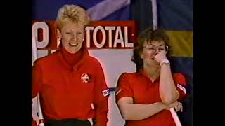 *1989 World Women's Curling SemiFinal: Heather Houston, Canada vs. Andrea Schopp, Germany.