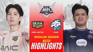 [HIGHLIGHTS] DEWA UNITED vs EVOS REGULAR SEASON | MPL ID S16 DEWA vs EVOS