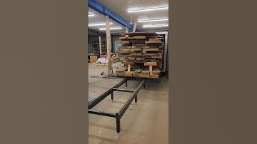 Unloading a fresh batch of Kiln dried lumber