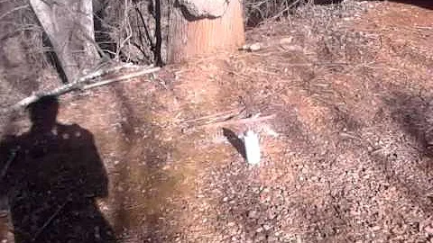 Blowing up a spray paint bottle