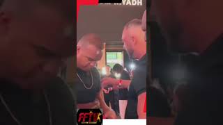 BLOODSHED: FABIO WARDLEY &amp; DAVID ADELEYE COME TO BLOWS @ #furyngannou press conference RED CARPET