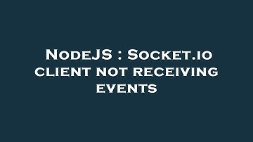 NodeJS : Socket.io client not receiving events