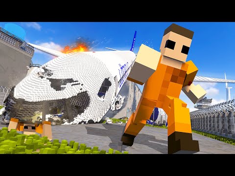 Plane CRASHES Into Prison - Teardown Mods Gameplay