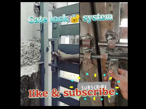 Automatic gate lock 🔐 system security ke liye / new door lock 🔐 system #nkweldingworks #ytshorts #ad