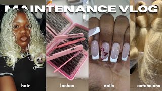 MAINTENANCE VLOG ☆| hair, lashes, nails..
