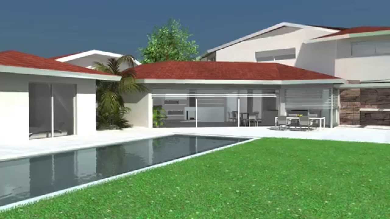 Maison contemporaine dedans dehors de plain pied à patios youtube