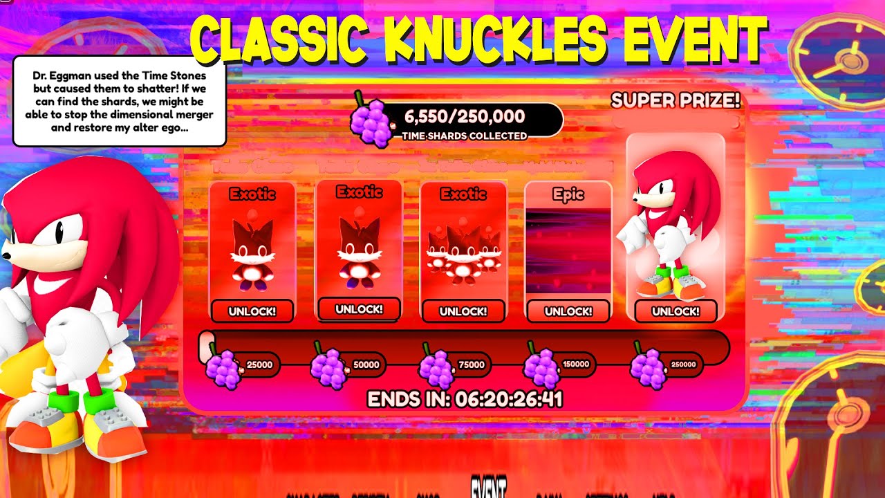 new-classic-knuckles-character-event-in-sonic-speed-simulator-roblox-youtube