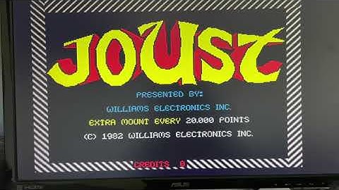 Joust demo Screen partially working on a CoCo 3