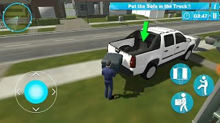 House Movers Job Simulator hindiGame | Furniture Pickup & Transport Truck Simulator Gameplay Android screenshot 5
