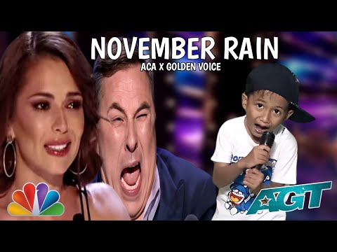 Golden Buzzer | Simon Cowell Cried When He Heard The Song November Rain With An Extraordinary Voice