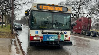 CTA Bus Ride On Route 4 Cottage Grove From 53rd Street To Roosevelt CTA New Flyer D40LF 2006 #1247