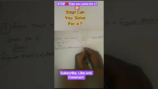 Singular Matrix in 3 Seconds 🤔! KCSE Revision