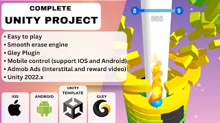 Unity complete game for Android and IOS - Stack Ball: Color Smash Tower screenshot 4