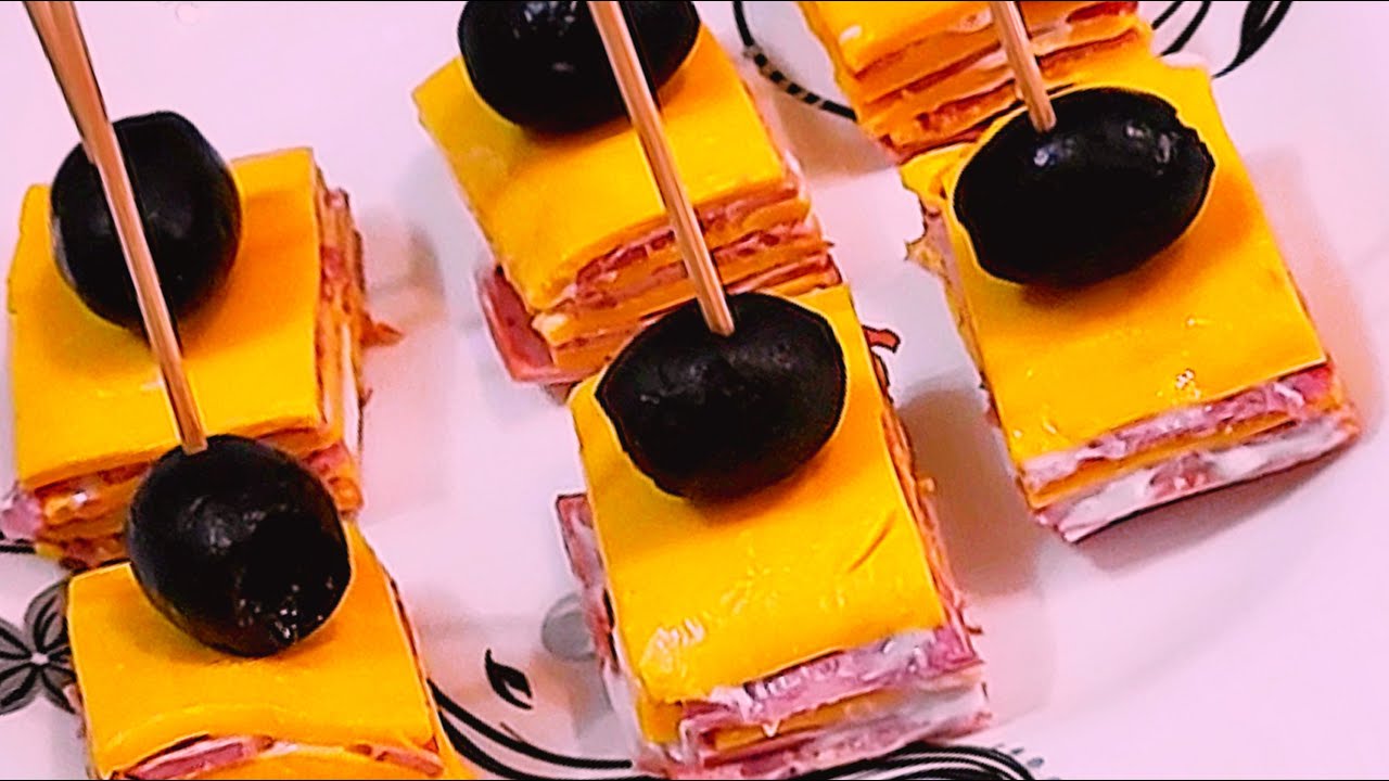 Easy layered finger food _ The best party finger food - YouTube
