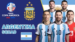 ARGENTINA 26 Men Official  Squad For Copa America 2024 Updated | Argentina Squad | Copa America 2024