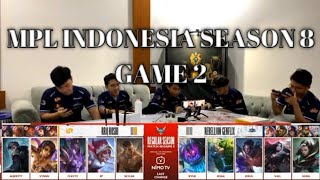 RRQ HOSHI VS REBELLION GENFLIX | GAME 2 | MPL ID SEASON 8