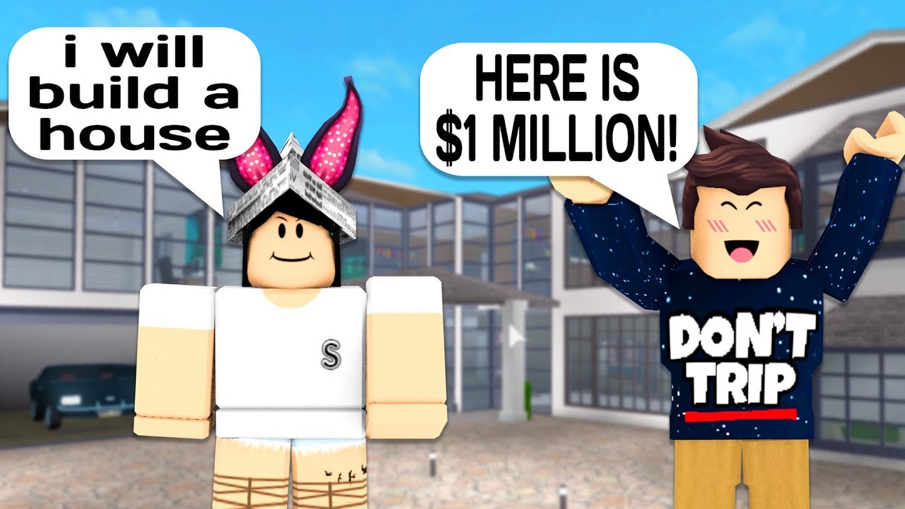 I Paid Her 1 000 000 To Build My House In Roblox Bloxburg Youtube - paying random people on roblox bloxburg youtube