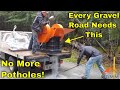 How To Fix & Fill Potholes With One Simple Rock Crushing Machine!