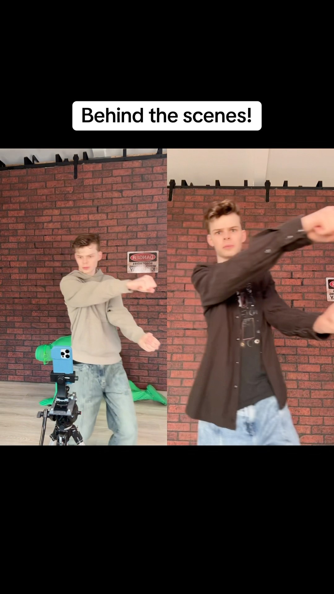 Revealing the secret ? #bts #behindthescenes #greenscreenman