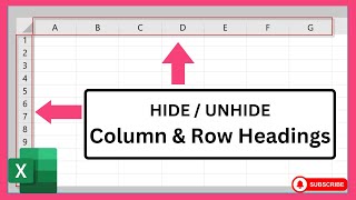 How to Hide and Show Headings in Excel (Easy Ways) || Urdu / Hindi