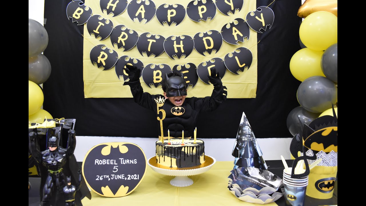 DIY Batman Birthday Theme Timelapse, Robeel's 5th Birthday - (26th June, 2021)