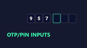 OTP PIN Input Field Design Using HTML CSS JS Enter OTP