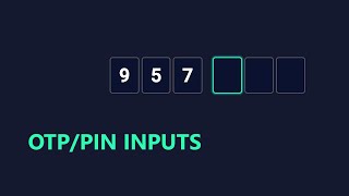 OTP PIN Input Field Design Using HTML CSS JS Enter OTP