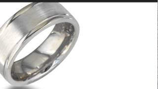 Mens and Womens Brush Finish Silver Wide 8mm Wedding Band Ring - SuperJeweler.com