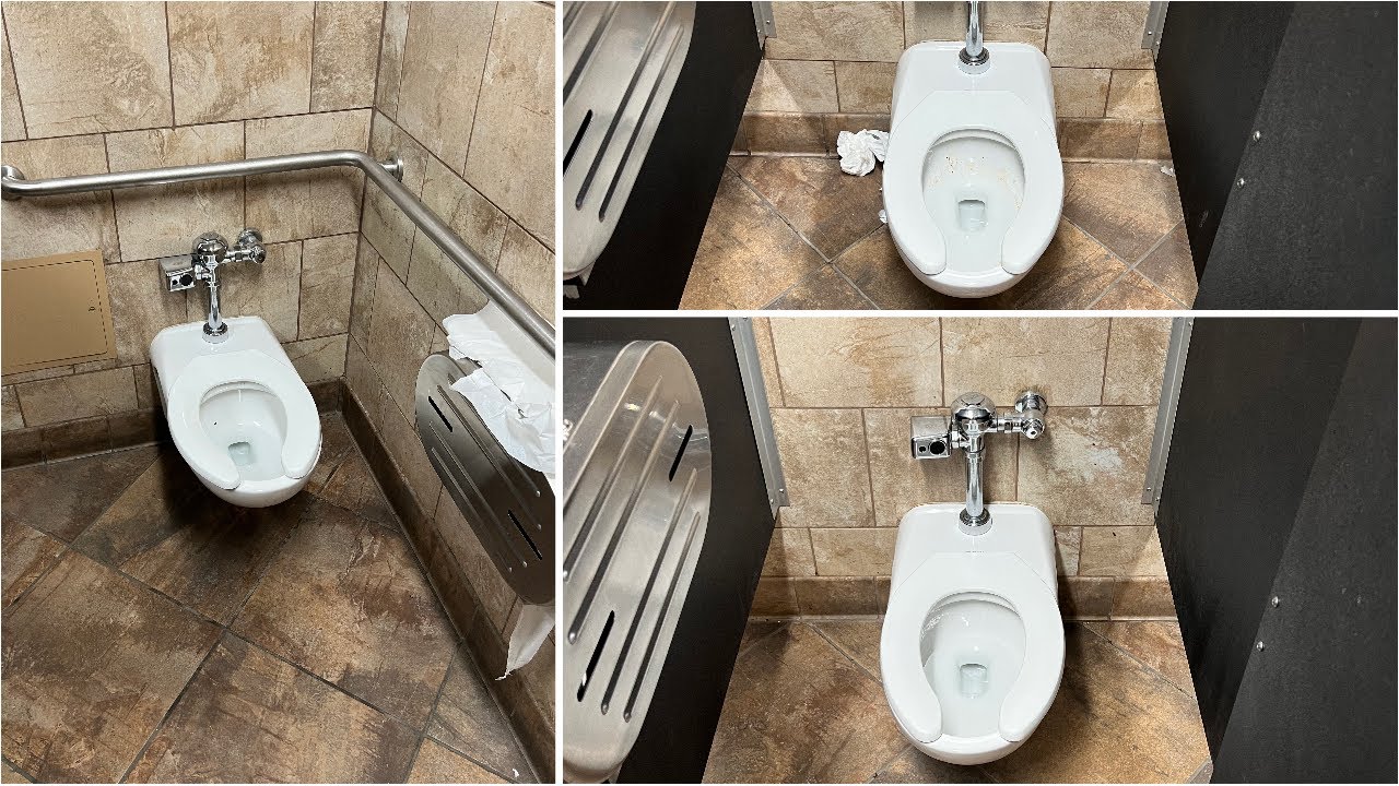 Three Sloan ST2459 Toilets Flushing! YouTube