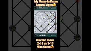 315. My 1st Game in Dama Legend Apps vs MG Lipata win 2nd move 2-14 vs 1-15 Nice Game😍 screenshot 5