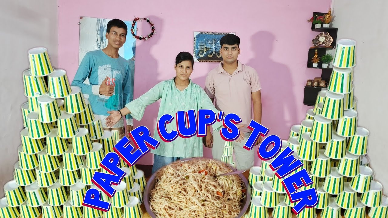 Paper Cup's Tower Funny Challenge | Aasif Dilliwala