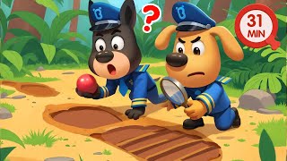 giant footprints police cartoon safety rules for kids sheriff labrador
