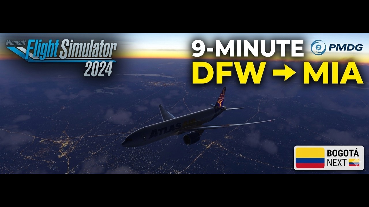 Dallas to Miami in less than 9 minutes | PMDG B777F | MSFS 2024