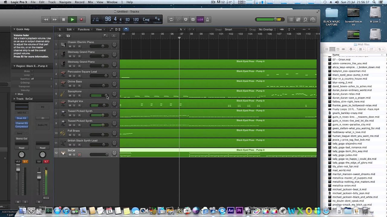 13 Logic Pro X Black Eyed Peas Pump It Instrumental Youtube