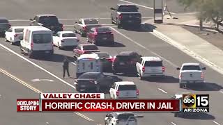 Victim hospitalized after police pursuit in Tempe; Suspect taken to 4th Avenue Jail