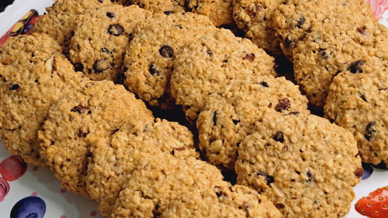 كوكيز الشوفان و دقيق القمح الكامل من مطبخ خلود