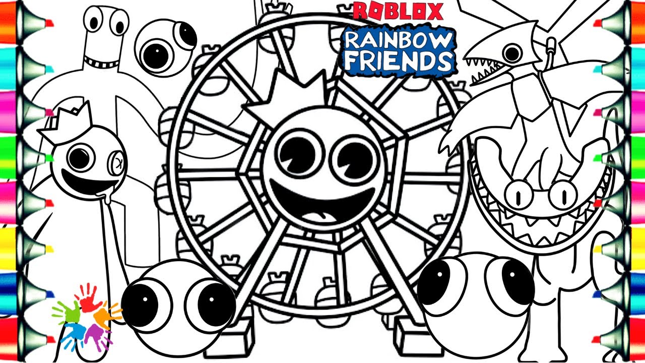 DRAWING and COLORING ALL RAINBOW FRIENDS Chapter 2 MONSTERS In ROBLOX -  DRAWING RAINBOW FRIENDS 2 