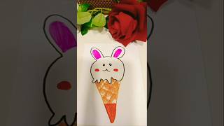 cute ice cream cartoon drawing easy l fun art tutorial For 🍦👇#art #drawing #painting #viral