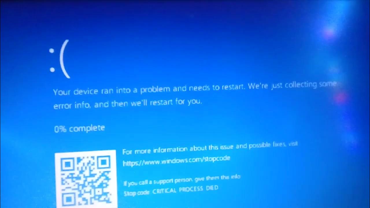 windows xp tour has bsod