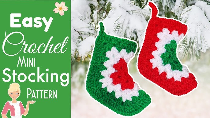 Quick & Easy Puff Stitch Stocking Crochet Pattern 