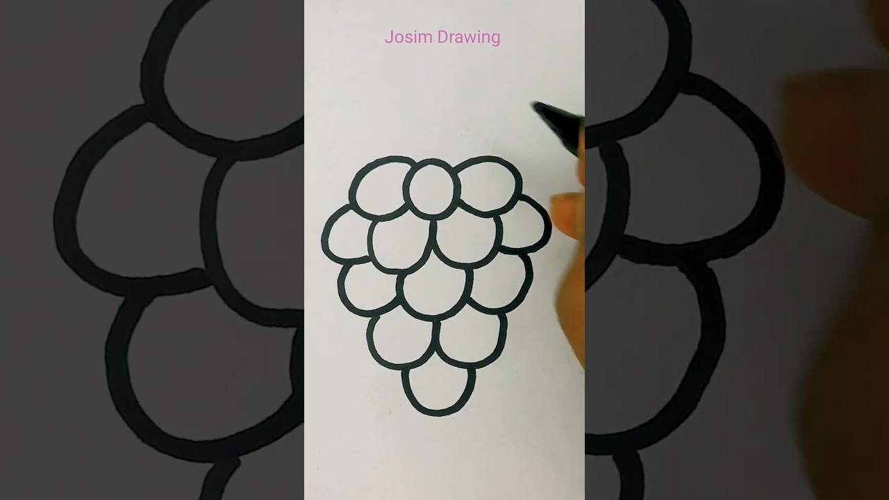 Grapes 🍇 drawing easy 