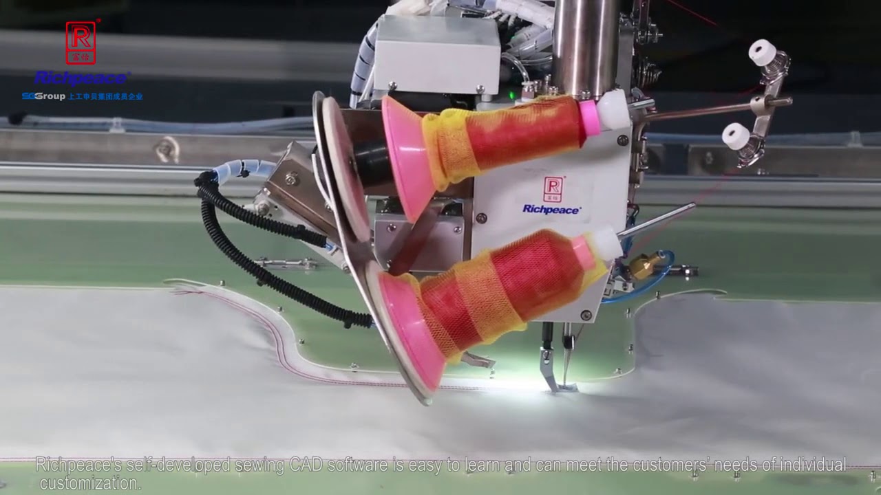 Richpeace automatic airbag sewing machine YouTube