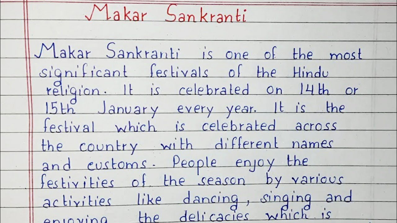 10 lines school essay on makar sankranti in english