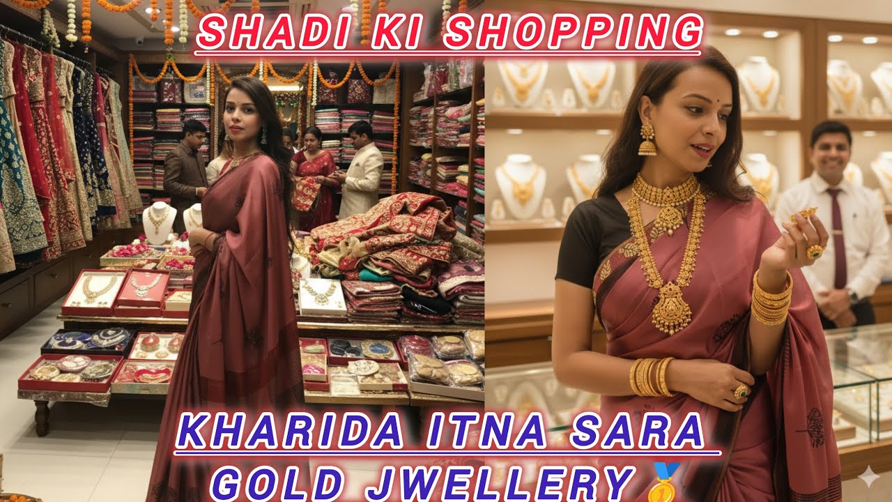 Buy Glod jewellery for bride | दुल्हन के लिए इतना गोल्ड ज्वेलरी लिया | #vlogging #familyvlog #shadi 