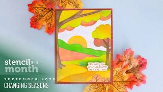 Spellbinders September 2026 Stencil of the Month – Changing Seasons