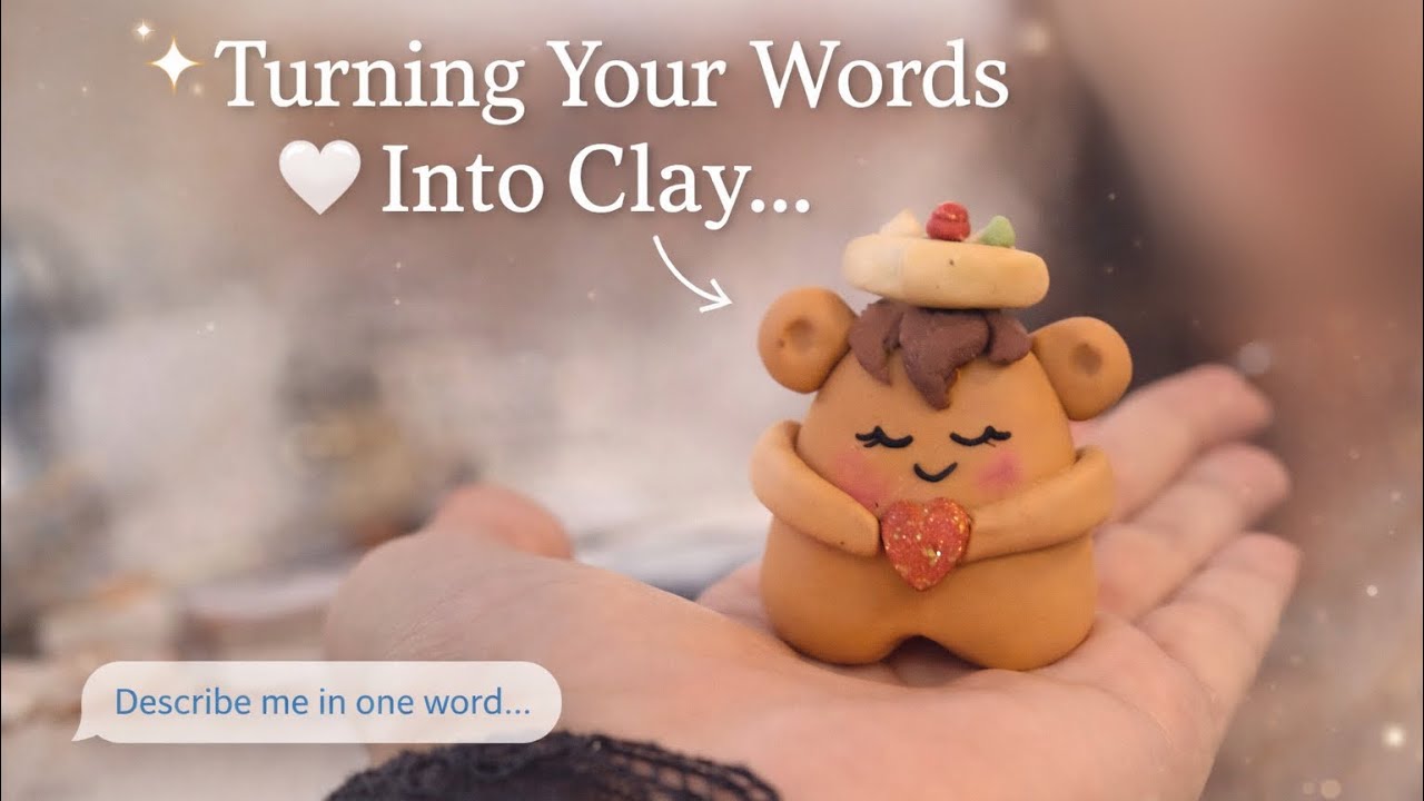 A cozy sculpting vlog | cold porcelain clay | Turning your words into a character | Iramcreates