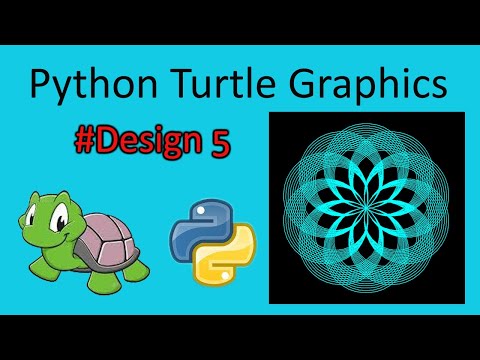 python turtle graphics tutorial || #design5 || Python graphics